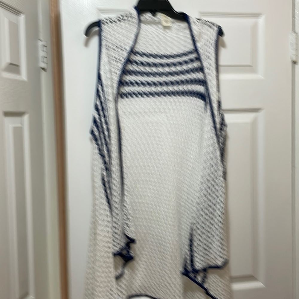 Tantrums Long lace vest.  Size XL.  Never worn.